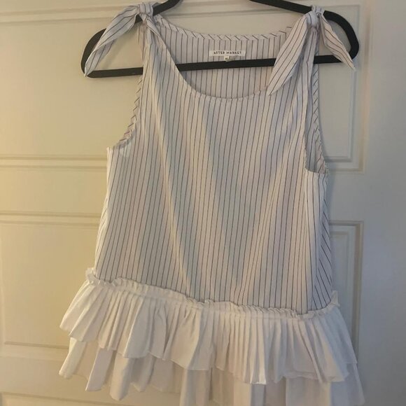 Pinstripe tie sholder tank - Picture 1 of 2